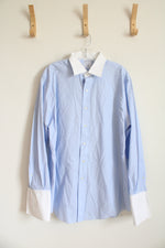Brooks Brothers Regent Light Blue & White Button Down Shirt | 16.5 34