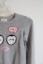 Kate Spade Lol Glasses Gray Sweater | Youth 10