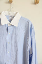 Brooks Brothers Regent Light Blue & White Button Down Shirt | 16.5 34