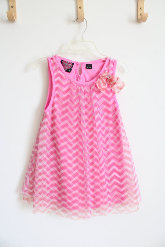 Forever Me Pink Chevron Dress | Youth 10
