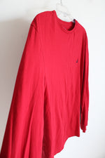 Nautica Red Long Sleeved Cotton Shirt | XXL