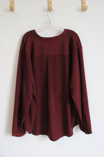 NEW Ava & Viv Maroon Dotted Top | 2X