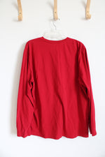 Nautica Red Long Sleeved Cotton Shirt | XXL