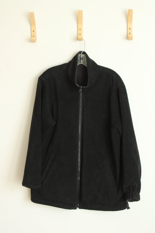 Ms Cambridge Vintage Black Fleece Lined Reversible Jacket | S
