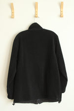 Ms Cambridge Vintage Black Fleece Lined Reversible Jacket | S