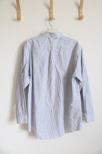 Brooks Brothers Regular Fit Blue & White Striped Button Down Shirt | 16.5 4/5