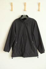 Ms Cambridge Vintage Black Fleece Lined Reversible Jacket | S