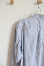 Brooks Brothers Regular Fit Blue & White Striped Button Down Shirt | 16.5 4/5