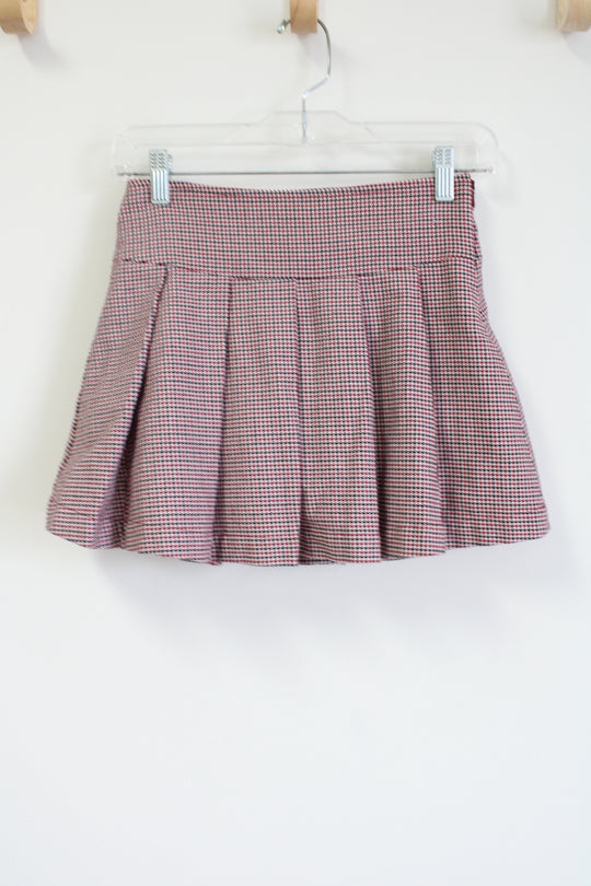Gymboree Red Houndstooth Pleated Skort | 9