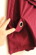 CarMar Burgundy Distressed Skirt with Grommets | 12