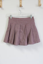 Gymboree Red Houndstooth Pleated Skort | 9