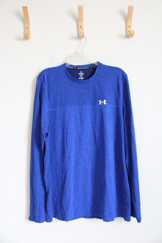 Under Armour Blue Long Sleeved Fitted Athletic Shirt | XL