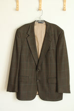Burberry Brown Houndstooth Wool Blazer | 46