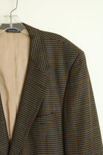 Burberry Brown Houndstooth Wool Blazer | 46