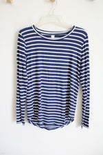 Old Navy Luxe Blue Striped Long Sleeved Shirt | M
