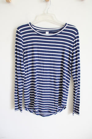 Old Navy Luxe Blue Striped Long Sleeved Shirt | M