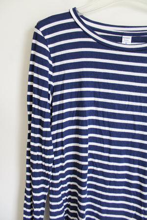 Old Navy Luxe Blue Striped Long Sleeved Shirt | M
