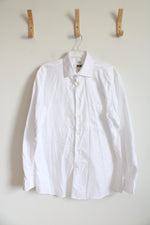 Joseph Abboud White Cotton Button Down Shirt | 16.5 34/35