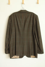 Burberry Brown Houndstooth Wool Blazer | 46