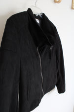 BKE Black Faux Suede Jacket | M