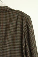Burberry Brown Houndstooth Wool Blazer | 46