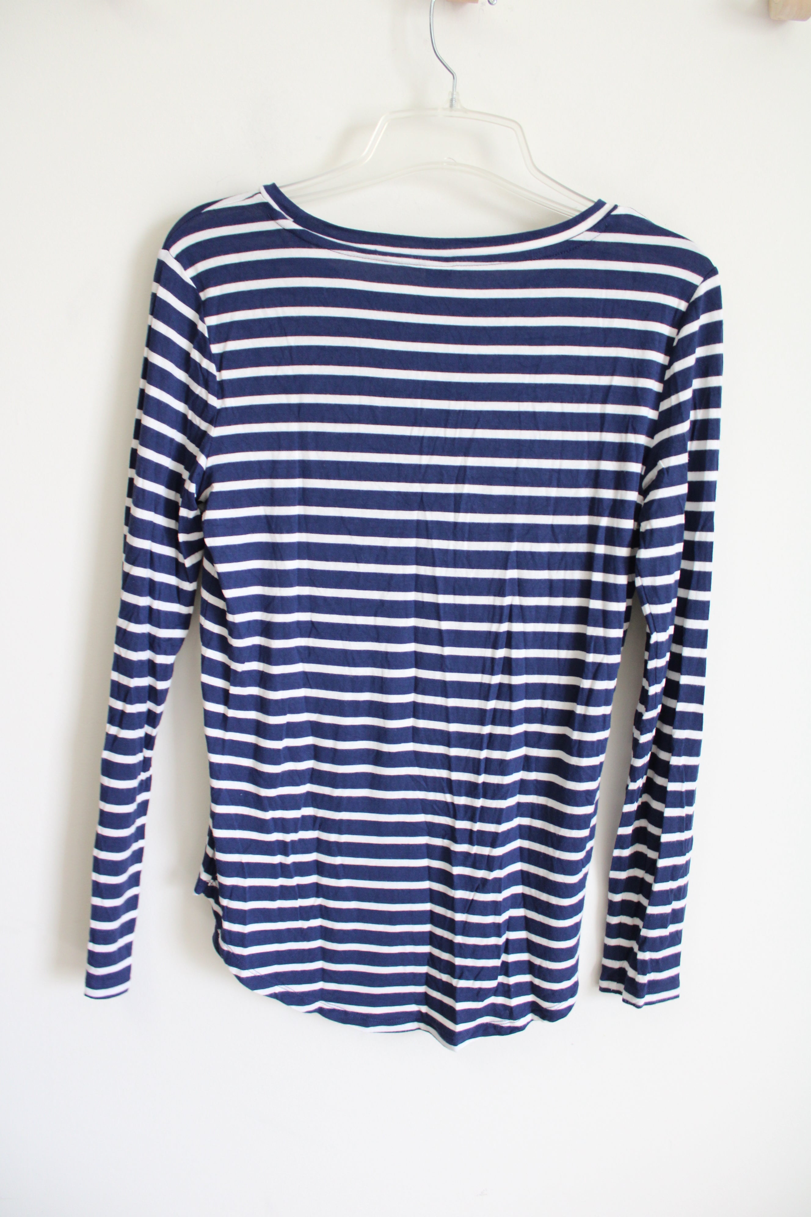 Old Navy Luxe Blue Striped Long Sleeved Shirt | M