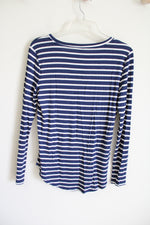 Old Navy Luxe Blue Striped Long Sleeved Shirt | M
