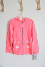 NEW Cat & Jack Pink Paw Print Full Zip Jacket | Youth M (7/8)