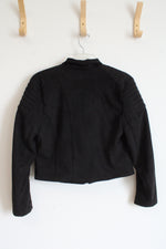 BKE Black Faux Suede Jacket | M