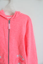 NEW Cat & Jack Pink Paw Print Full Zip Jacket | Youth M (7/8)
