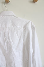 Joseph Abboud White Cotton Button Down Shirt | 16.5 34/35