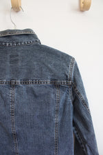 French Cuff Full Zip Denim Jacket | S