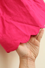 NEW J Crew Hot Pink Linen Scalloped Hem Skirt | 10