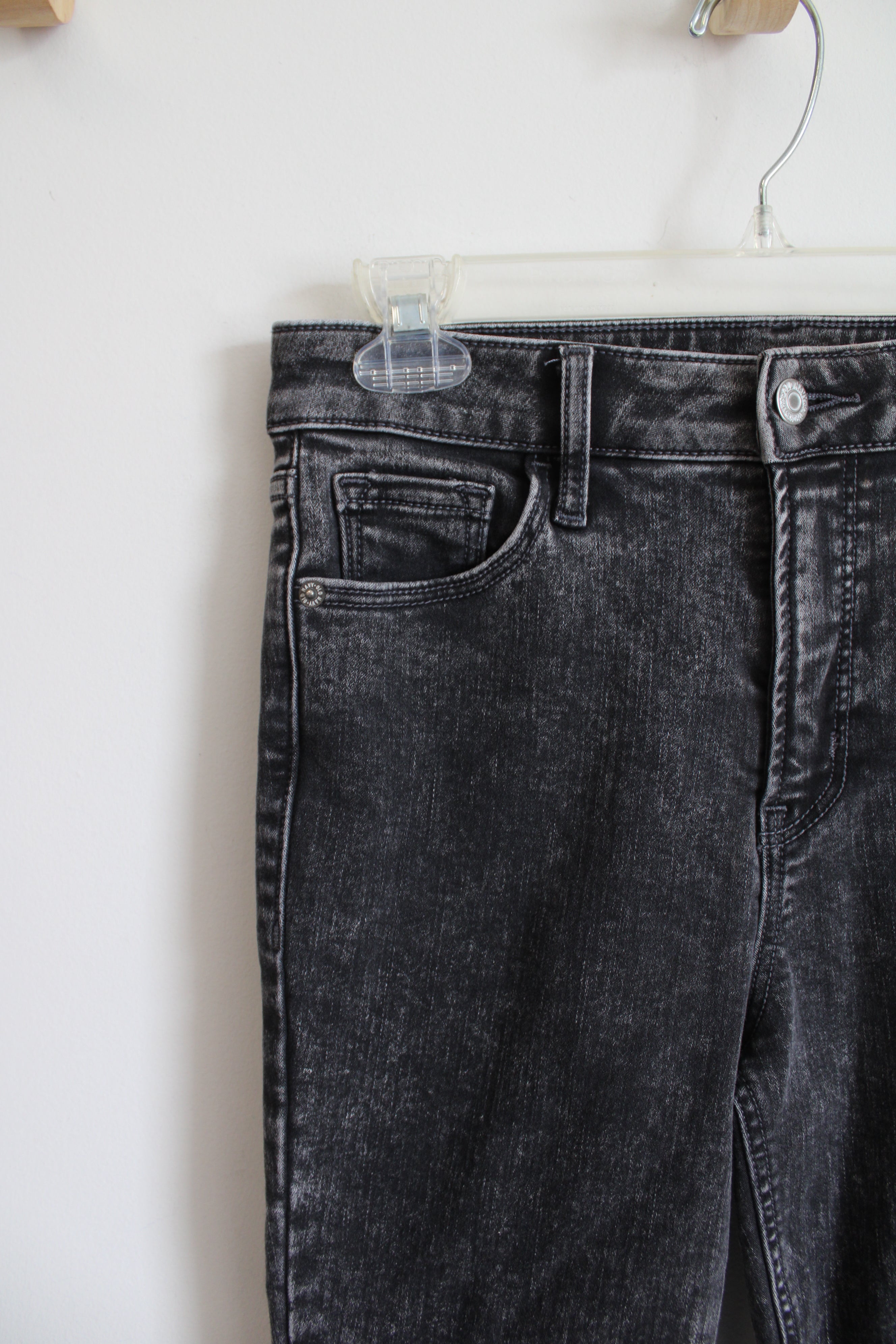 Old Navy High Rise Rockstar Super Skinny Black Jeans | 4