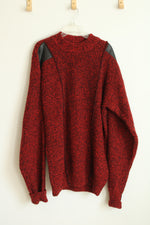 Scandinavian Design Clipper Vintage Red Marled Chunky Knit Sweater | 40