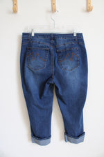 Vintage United Peace + Unity Cuffed Capri Jeans | 12