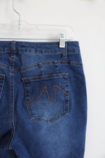 Vintage United Peace + Unity Cuffed Capri Jeans | 12