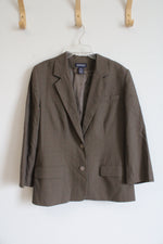 Lands' End Standard Brown Wool Blazer | 12