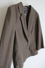 Lands' End Standard Brown Wool Blazer | 12