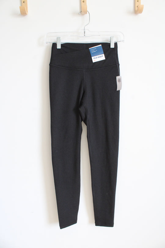 NEW Old Navy CloudComfy Extra High Rise 7/8 Ankle Black Leggings | XS