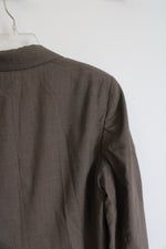 Lands' End Standard Brown Wool Blazer | 12