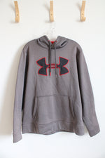 Under Armour Gray Red & Black Hoodie | M
