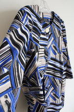Kasper Blue Tan & Black Patterned Jacket | 14