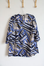 Kasper Blue Tan & Black Patterned Jacket | 14