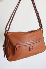 Dooney & Burke Florentine Brown Pebble Leather Hobo Purse