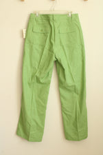 NEW Christopher & Banks Lime Green Linen Pants | 12