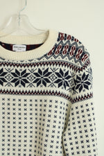 Spier & Mackay Wool Ivory Fair Isle Crewneck Sweater | M