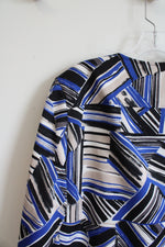 Kasper Blue Tan & Black Patterned Jacket | 14