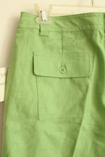 NEW Christopher & Banks Lime Green Linen Pants | 12