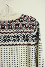 Spier & Mackay Wool Ivory Fair Isle Crewneck Sweater | M